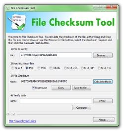 File Checksum Tool Screenshot