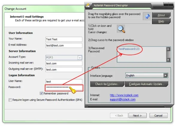 Asterisk Password Decryptor - screenshot