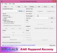 Free RAR Password Recovery Screenshot